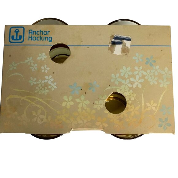 ANCHOR HOCKING Vintage Striped Cooler Iced Tea Glasses Set of 4 NOS Box USA 16oz - Picture 8 of 9